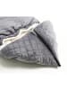 Kaiser Naturfellprodukte Śpiworek "X-Large Velvet Hoody" w kolorze szarym do fotelika - 92 x 45 cm