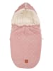 Kaiser Naturfellprodukte Śpiworek "Velvet Hoody" w kolorze jasnoróżowym do fotelika - 80 x 39 cm