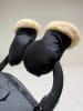 Kaiser Naturfellprodukte Ogrzewacz wełniany "Stroller Mitt" w kolorze czarnym do rąk