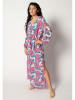 Skiny Jurk crème/blauw/roze
