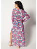 Skiny Jurk crème/blauw/roze