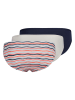 Skiny 3-delige set: slips crème/donkerblauw/meerkleurig