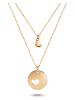Les Petites Précieuses Rosévergold. Halskette mit Anhänger - (L)39 cm