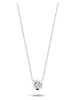 Les Petites Précieuses Srebrny naszyjnik z zawieszką z diamentem - dł. 39 cm