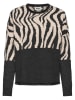ONLY Pullover "Jade" in Schwarz/ Beige