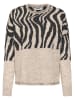 ONLY Pullover "Jade" in Beige/ Schwarz