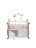 Bayer CHIC 2000 Puppenbett mit Mobile in Grau/ Weiß/ Rosa - ab 3 Jahren