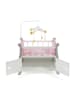 Bayer CHIC 2000 Puppenbett mit Mobile in Grau/ Weiß/ Rosa - ab 3 Jahren