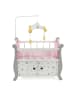 Bayer CHIC 2000 Puppenbett mit Mobile in Grau/ Weiß/ Rosa - ab 3 Jahren