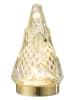 J Line Decoratief ledfiguur tranparant/goudkleurig - (B)9 x (H)16 x (D)9 cm