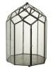 J Line Laterne in Transparent/ Schwarz - (B)28 x (H)50,5 cm