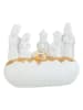 J Line Decoratief object wit/goudkleurig - (B)19 x (H)15,5 x (D)8,5 cm