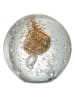 J Line Decoratief object tranparant/goudkleurig - (H)8,5 x Ø 9 cm