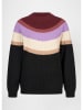 4funkyflavours Sweter w kolorze czarno-bordowo-beżowym