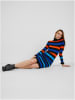 orsay Strickkleid in Blau/ Orange