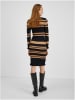 orsay Strickkleid in Beige/ Schwarz