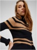 orsay Strickkleid in Beige/ Schwarz