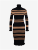orsay Strickkleid in Beige/ Schwarz