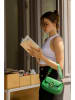 Victor & Hugo Paris Leder-Henkeltasche "Nour" in Grün - (B)20 x (H)14 x (T)5 cm