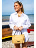 Victor & Hugo Paris Leder-Henkeltasche "Tahiti" in Beige - (B)25 x (H)15 x (T)20 cm