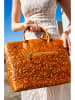 Victor & Hugo Paris Leren handtas "Madison" lichtbruin - (B)38 x (H)27 x (D)15 cm