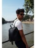 Victor & Hugo Paris Leder-Rucksack "Santo" in Schwarz - (B)30 x (H)32 x (T)15 cm