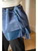 Victor & Hugo Paris Leder-Umhängetasche "Livy" in Dunkelblau - (B)21 x (H)27 x (T)15 cm