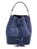 Victor & Hugo Paris Leder-Umhängetasche "Livy" in Dunkelblau - (B)21 x (H)27 x (T)15 cm