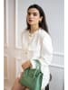 Victor & Hugo Paris Leren handtas "Jeny" groen - (B)25 x (H)19 x (D)7 cm