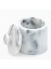 houseproud Kosmetikdose "Gloss Marble" in Grau/ Weiß - (H)13 x Ø 9,5 cm