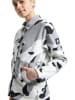 Burton Fleecejacke in Grau/ Weiß