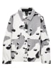 Burton Fleecejacke in Grau/ Weiß