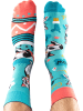 TODO SOCKS 2er-Set: Socken in Hellblau/ Orange