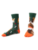 Spox Sox 2er-Set: Socken in Dunkelgrün/ Orange