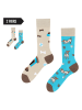 TODO SOCKS Skarpety (2 pary) w kolorze beżowo-błękitnym