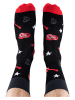 TODO SOCKS Skarpety (2 pary) w kolorze czarno-czerwonym