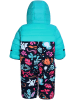 Peek U Winterpakje "Cyan" turquoise/zwart
