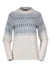 Bergans Wollpullover in Weiß/ Blau