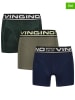 Vingino 3-delige set: boxershorts groen/kaki/donkerblauw