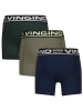 Vingino 3-delige set: boxershorts groen/kaki/donkerblauw