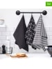 Today 3-delige set: theedoeken "Essential Fusain" grijs/zwart - (L)70 x (B)50 cm