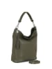 Mia Tomazzi Leder-Schultertasche "Sabaudia" in Khaki - (B)26 x (H)28 x (T)12 cm