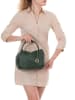 Mia Tomazzi Leder-Henkeltasche "Maggiore" in Dunkelgrün - (B)28 x (H)20 x (T)12 cm
