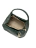 Mia Tomazzi Leder-Henkeltasche "Maggiore" in Dunkelgrün - (B)28 x (H)20 x (T)12 cm