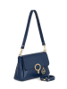 Mia Tomazzi Leren schoudertas "Ciovassino" donkerblauw - (B)26 x (H)18 x (D)10 cm
