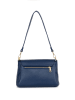 Mia Tomazzi Leren schoudertas "Ciovassino" donkerblauw - (B)26 x (H)18 x (D)10 cm