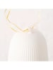 Boltze Decoratieve ledhanger "Belly" wit - (H)10 x Ø 9 cm