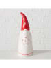 Boltze 2-delige set: decoratieve figuren "Bertilo" wit/rood - (H)17 cm
