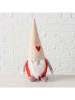 Boltze 2-delige set: decoratieve figuren "Pelly" beige/rood/wit - (H)41 cm