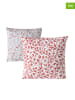 Boltze 2-delige set: kussens "Clara" grijs/rood - (L)45 x (B)45 cm